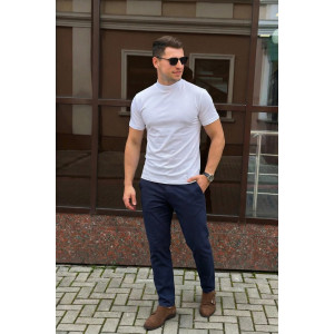 Футболка мужская №14514 рибана (р-ры: 48-58) белый