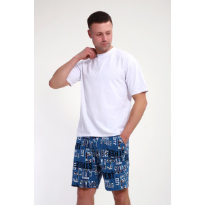 Шорты мужские №37006 кулирка (р-ры: 48-62) индиго