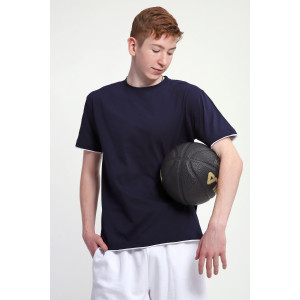 Футболка мужская №83511 кулирка (р-ры: 46-60) темно-синий