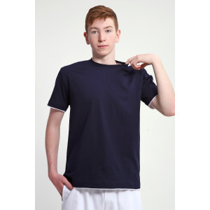 Футболка мужская №83511 кулирка (р-ры: 46-60) темно-синий