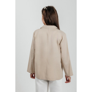 Пиджак женский №059362 лён смесовый (р-ры: 40-50) бежевый Пиджак женский №059362 лён смесовый (р-ры: 40-50) бежевый