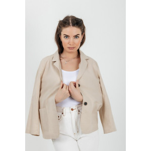 Пиджак женский №059362 лён смесовый (р-ры: 40-50) бежевый Пиджак женский №059362 лён смесовый (р-ры: 40-50) бежевый
