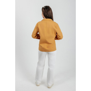 Пиджак женский №059362 лён смесовый (р-ры: 40-50) желтый