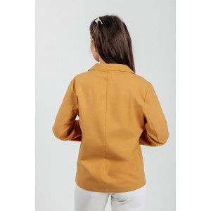 Пиджак женский №059362 лён смесовый (р-ры: 40-50) желтый