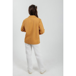 Пиджак женский №059362 лён смесовый (р-ры: 40-50) желтый