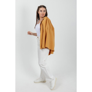 Пиджак женский №059362 лён смесовый (р-ры: 40-50) желтый