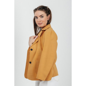 Пиджак женский №059362 лён смесовый (р-ры: 40-50) желтый