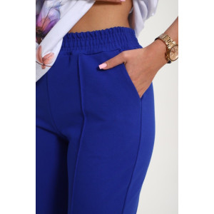 Костюм двойка женский №19138 кулирка-футер (р-ры: 50-60) васильковый