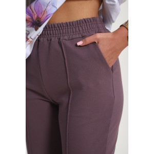 Костюм двойка женский №19138 кулирка-футер (р-ры: 50-60) корица