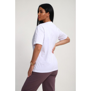 Костюм двойка женский №19138 кулирка-футер (р-ры: 50-60) корица