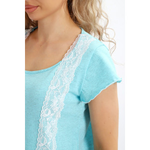 Пижама женская №29033 кулирка (р-ры: 42-56) голубой