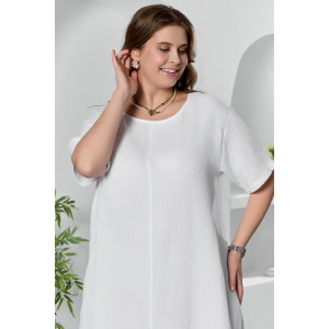 Платье женское "Вуаль-1" муслин (р-ры: 50-60) белый