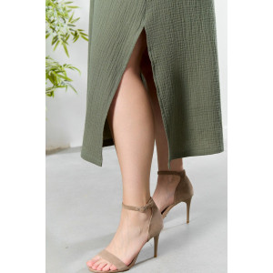 Платье женское "Вуаль-1" муслин (р-ры: 50-60) хаки