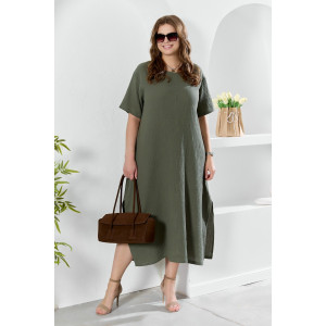 Платье женское "Вуаль-1" муслин (р-ры: 50-60) хаки