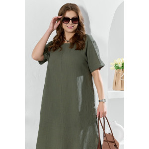 Платье женское "Вуаль-1" муслин (р-ры: 50-60) хаки