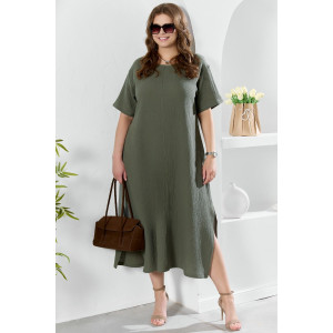 Платье женское "Вуаль-1" муслин (р-ры: 50-60) хаки