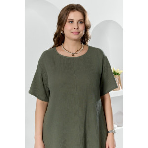 Платье женское "Вуаль-1" муслин (р-ры: 50-60) хаки