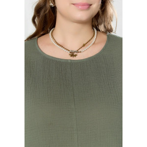 Платье женское "Вуаль-1" муслин (р-ры: 50-60) хаки