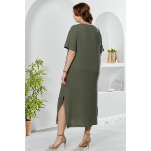 Платье женское "Вуаль-1" муслин (р-ры: 50-60) хаки