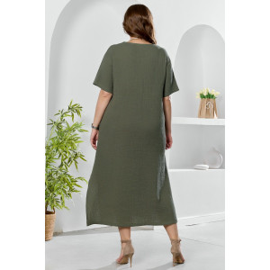 Платье женское "Вуаль-1" муслин (р-ры: 50-60) хаки