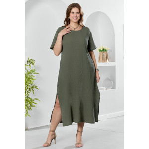 Платье женское "Вуаль-1" муслин (р-ры: 50-60) хаки