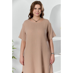 Платье женское "Вуаль-1" муслин (р-ры: 50-60) бежевый