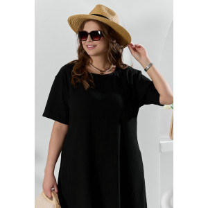 Платье женское "Вуаль-1" муслин (р-ры: 50-60) черный