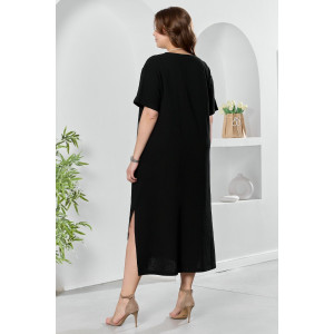 Платье женское "Вуаль-1" муслин (р-ры: 50-60) черный