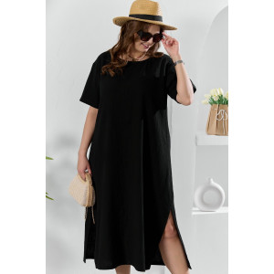 Платье женское "Вуаль-1" муслин (р-ры: 50-60) черный