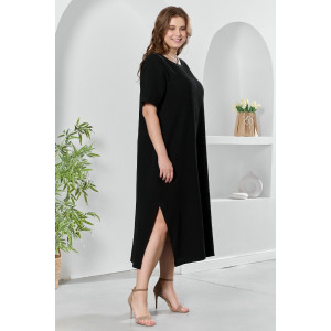 Платье женское "Вуаль-1" муслин (р-ры: 50-60) черный