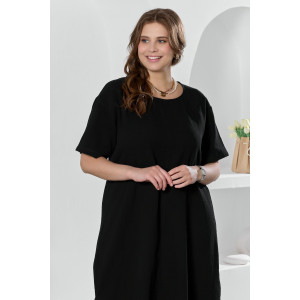 Платье женское "Вуаль-1" муслин (р-ры: 50-60) черный