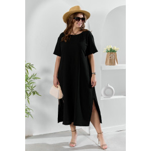 Платье женское "Вуаль-1" муслин (р-ры: 50-60) черный