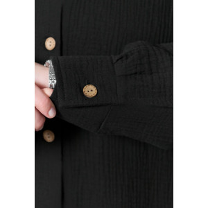 Рубашка женская "Вуаль-6" муслин (р-ры: 48-58) черный