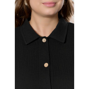 Рубашка женская "Вуаль-6" муслин (р-ры: 48-58) черный