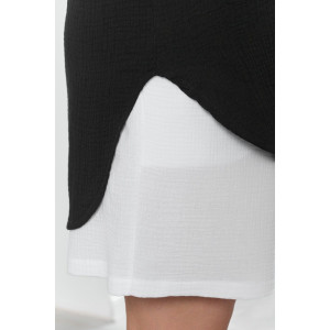 Рубашка женская "Вуаль-6" муслин (р-ры: 48-58) черный