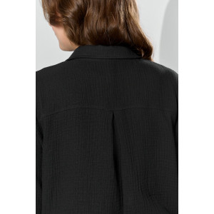 Рубашка женская "Вуаль-6" муслин (р-ры: 48-58) черный