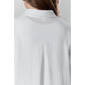 Рубашка женская "Вуаль-6" муслин (р-ры: 48-58) белый