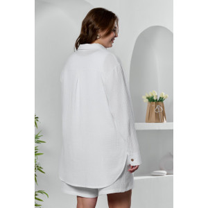 Рубашка женская "Вуаль-6" муслин (р-ры: 48-58) белый