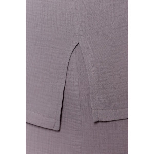 Блузка женская "Вуаль-4" муслин (р-ры: 48-58) серый