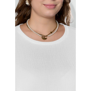 Блузка женская "Вуаль-4" муслин (р-ры: 48-58) белый