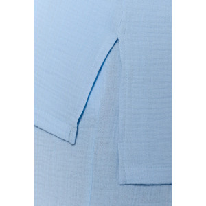 Блузка женская "Вуаль-4" муслин (р-ры: 48-58) голубой