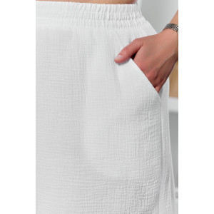 Шорты женские "Вуаль-3" муслин (р-ры: 48-58) белый