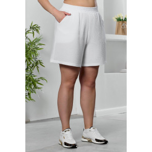 Шорты женские "Вуаль-3" муслин (р-ры: 48-58) белый