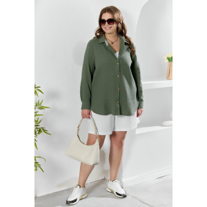 Шорты женские "Вуаль-3" муслин (р-ры: 48-58) белый