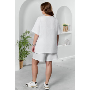 Шорты женские "Вуаль-3" муслин (р-ры: 48-58) белый