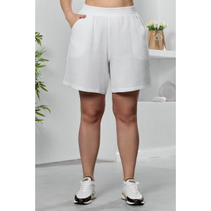 Шорты женские "Вуаль-3" муслин (р-ры: 48-58) белый