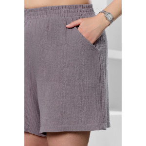 Шорты женские "Вуаль-3" муслин (р-ры: 48-58) серый