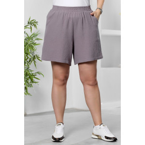 Шорты женские "Вуаль-3" муслин (р-ры: 48-58) серый