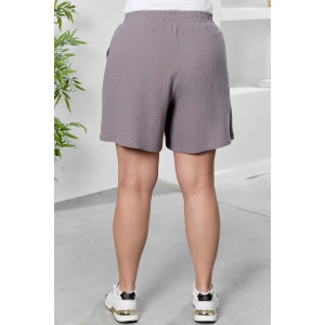 Шорты женские "Вуаль-3" муслин (р-ры: 48-58) серый