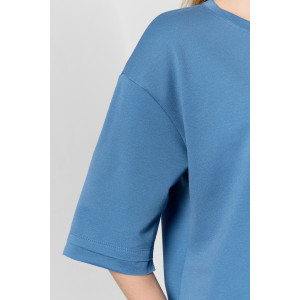 Костюм двойка женский "Терра" футер вискозный (р-ры: 44-54) индиго